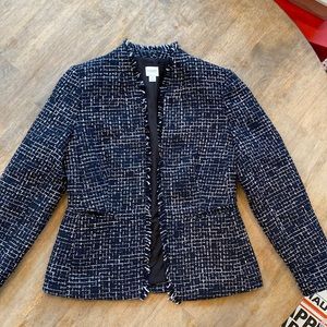 J Crew Navy woven women’s jacket.  J Crew size 4.